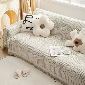 INS стильный тканевый чехол для дивана Four Seasons, универсальная нескользящая подушка для дивана, простой современный универсальный чехол для дивана, одеяло 180*130cm