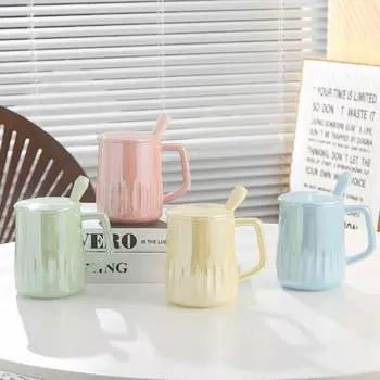 ins стиль простой высококачественный гальванический дизайн керамическая чашка кружка для молока кофе домашний офис чашка для воды 460ml розовый