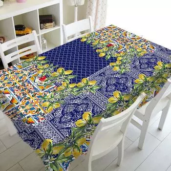 Ins стиль скатерть с принтом лимона водостойкая прямоугольная скатерть журнальный столик коврик для стола вечерние свадебные украшения аксессуары 40x70cm15x27inch