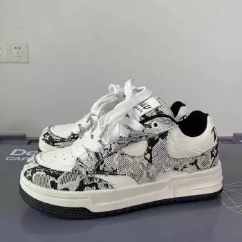 Ins Студенческая джинсовая синяя ретро обувь с толстой подошвой, повседневная обувь для хлеба, парные модели, дышащая спортивная обувь для доски 36