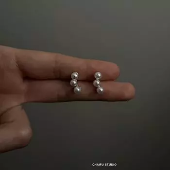 INS Studio Exquisite Petite Earrings Earrings Pearl Main drawing