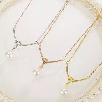 Ins Style Abs Имитация жемчужного ожерелья Узелок Особая форма Дизайн Модные легкие роскошные ювелирные изделия