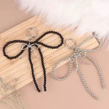 Ins Style Bowknot бисерный брелок серебряный галстук-бабочка телефон кулон сумка декор для наушников чехол подвеска автомобильный брелок серебряный