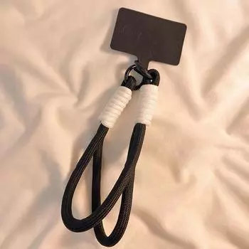 Ins Style Braid Мобильный телефон Ремешок Модный однотонный цветной анти-потеряющийся короткий браслет подвеска подвесной ремешок веревка с проставкой 4