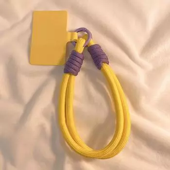 Ins Style Braid Мобильный телефон Ремешок Модный однотонный цветной анти-потеряющийся короткий браслет подвеска подвесной ремешок веревка с проставкой 1