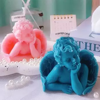 Ins Style Bubble Cube Candle Handmade Scented Candle Aromatherapy Soy Wax Candle Wedding Birthday Candles Party Home Decoration синий