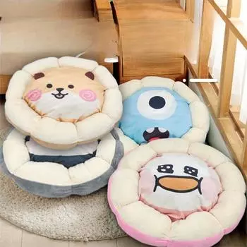 Ins Style Cat and Dog Universal Осень и зима Мультяшное гнездо Лепесток Гнездо Коврик Гнездо со смайликами diameter 48CM