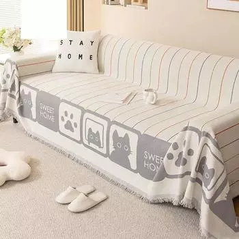 INS Style Chenille Sofa Towel Anti-Scratching All-Inclusive Sofa Cover Four Seasons Universal Sofa Cover Cloth Full Covered Sofa Cover 180-130cm