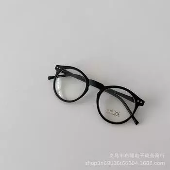 ins style детская мода круглая оправа плоские очки, весна новые мальчики и девочки уличные универсальные вогнутые очки