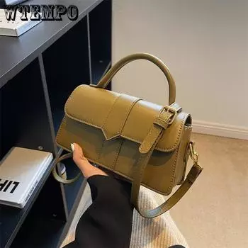 Ins-style High-end Westernized женская сумка через плечо Trendy Fashion Retro Portable Small Square Bag with Texture Universal Small Crossbody Bags коричневый