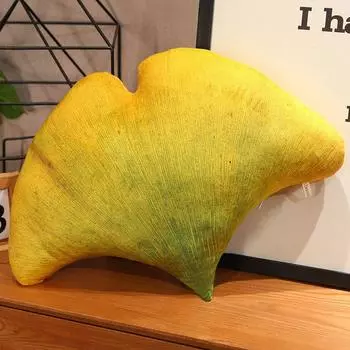 INS Style Imitate Leaves Stuffed Pillow New Maple Leaf Home Fabric Model Room Pillow Living Room Decoration Ginkgo biloba leaves 50 * 30cm 0.3kg See Options