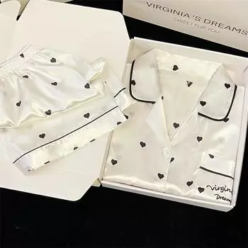 Ins Style Элегантные красочные бабочки женские пижамы модный дизайн летняя короткая домашняя одежда женская домашняя одежда M