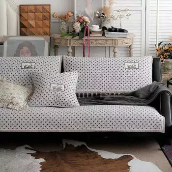 Ins Style Korean Cotton Sofa Cushion Non-slip Four Seasons Fabric Cushion Simple Fashion Nordic Leather Cushion 70x70