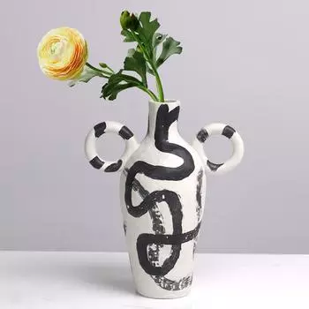 Ins Style Креативные вазы, украшения, абстрактное искусство, роспись тушью для гостиной, цветочная композиция, украшения для домашнего стола