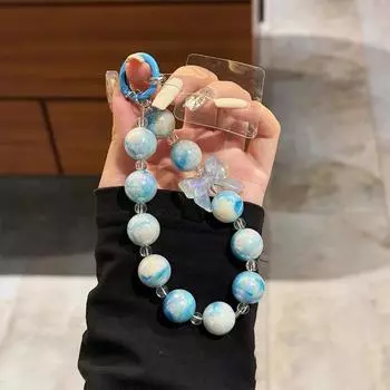 Ins Style Мобильный телефон Подвесная цепочка Бисерный Чехол для мобильного телефона Шнурок Подвеска Сумка Подвеска Унисекс Подходит Для Iphone Милый