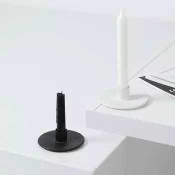 Ins style modern simple black and white ceramic candle holder wabi-sabi retro candle holder home soft decoration ornaments HP880-1W White Round Candle Holder