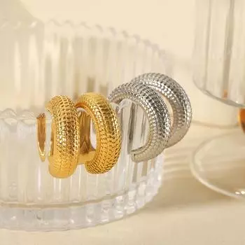 INS style нишевая мода серьги клипсы из 18-каратного золота из нержавеющей стали с узором змеи простые высококачественные серьги женская мода
