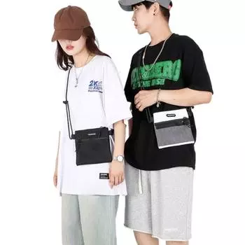 Ins Style Oxford Маленькая сумка для сообщений Большая вместимость Простая сумка для телефона Сетчатая сумка через плечо Шоппинг оранжевый