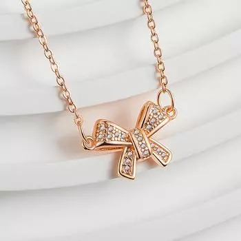 Ins Style ожерелье с подвеской в виде банта модный темперамент легкие роскошные ювелирные изделия