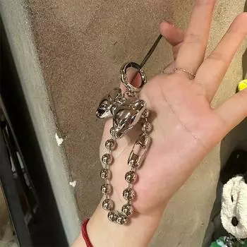 Ins Style Серебряный брелок в форме сердца с бантом для телефона, подвеска, чехол для наушников, сумка-подвеска, украшение для автомобиля, брелок для ключей, ювелирные изделия, аксессуары as the picture