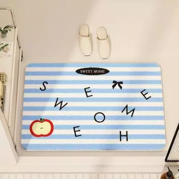 Ins Style Simple Имитация кашемира для ванной комнаты, впитывающий нескользящий коврик для душевой комнаты, коврик для туалета 40 * 60cm [imitation cashmere]