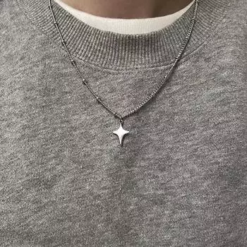 Ins Style Simple Trendy Star Choker ожерелье кулон цепочка на шею свитер цепочка для женщин мужчин ювелирные изделия для вечеринок аксессуары