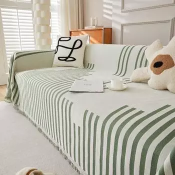INS Style Современный простой чехол для дивана Ткань Four Seasons Универсальное полотенце для дивана Нескользящее полное покрытие Одеяло Чехол для дивана с защитой от царапин 180X380