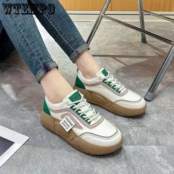 Ins Style Trend Нишевая обувь для сотен студенток с толстой подошвой. Дышащая, против запаха, повседневная противоскользящая одежда. Спортивная обувь с низким берцем. 35 жёлтый