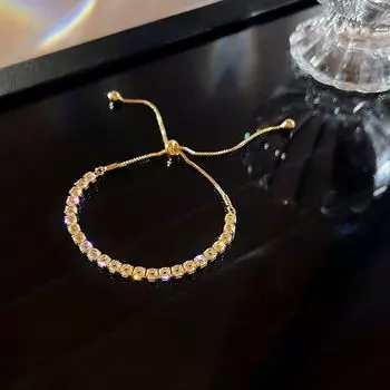 INS TikTok Тот же Супер Вспышка Женский Выдвижной Настоящее Золото SL004