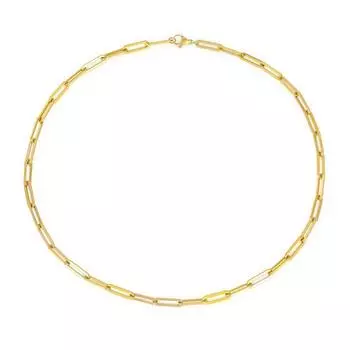 INS Titanium Steel European and American All-Matching Women s Japanese and Korean Gold Necklace 14K gold 42cm