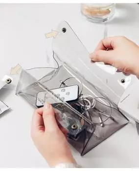 Ins Transparent Romantic Tissue Box Desktop Paper Holder Storage Napkin Box Organizer Decorations Special Storage Container синий