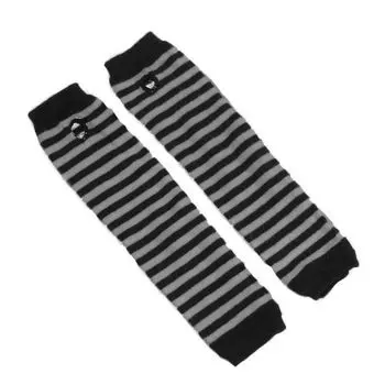 INS Trendy Harajuku Style Summer Sun Protection Oversleeve Ninja Finger Gloves South Korea Dark Oversleeve Couple Men and Women Gray-black Stripes All yards
