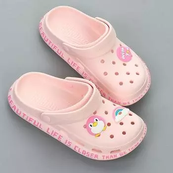 INS Trendy Toe Box for Outdoors Cartoon Home Sandals 823 Pink 37 (fit 36 feet)