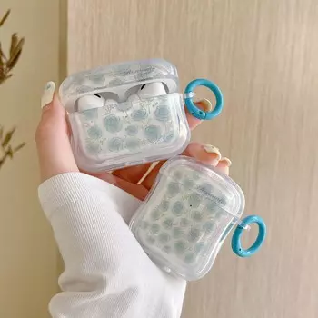 Ins тюльпаны цветок романтический синий милый нескользящий чехол для наушников для Apple Airpod 1 3 2 Pro 2nd беспроводной Bluetooth зарядное устройство Капа For Airpods 3 (2021)