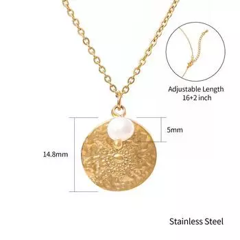 INS Универсальное жемчужное ожерелье для женщин, летнее, высококачественное ювелирное изделие с молотковым узором