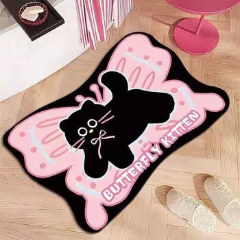 Ins Ветер Бабочка Симпатичная Ванная Диатомовая Грязь Абсорбент Нескользящий 40 * 60cm [Diatom mud]