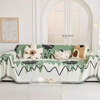 Ins Высококачественный шенилловый чехол для дивана Ткань Four Seasons Универсальный всеобъемлющий чехол для дивана Полотенце для дивана Чехол для дивана Подушка для дивана 90*90cm