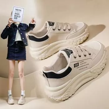 INS в корейском стиле, обувь для папы на платформе, новые весенние дышащие студенческие кроссовки, уличные кроссовки для отдыха, Qb65 35