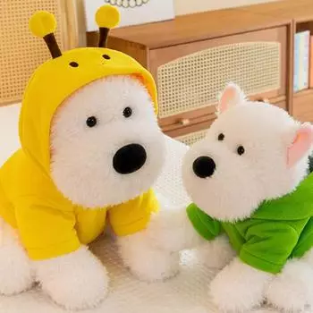 Ins West Highland Puppy Утешительная кукла Подушка для собак Мягкая игрушка Кукла-машина Кукла Подарок на день мальчика и девочки 24cm