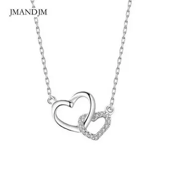 ins ветер переплетение сердца переплетение ожерелье женская любовь ключица цепочка бриллиантовый кулон сладкий подарок подруга подруга