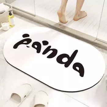 Ins Wind Diatom Mud Cartoon Floor Mat Bathroom Toilet Cartoon Foot Mat Absorbent Anti-slip Wear-resistant Door Carpet 40 * 60Cm diatom mud