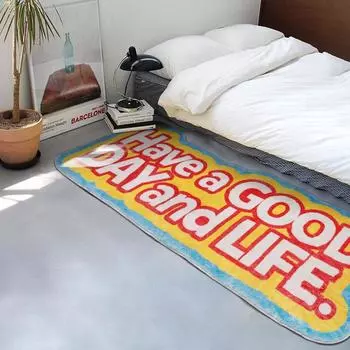 Ins Wind Room Entry Plush Dirt Устойчивый к грязи бытовой трендовый ковер спальня цветные буквы кровать одеяло простой коврик для ног 40 * 120CM [crystal velvet]