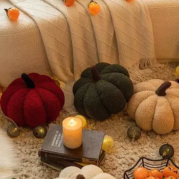 Ins Wind Тыква плюшевая кукла игрушка ягненок плюшевая подушка кукла Хэллоуин украшения тыква пледы подушка 28cm S