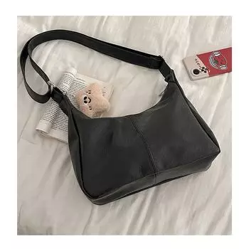 INS Women s Retro Casual Large Capacity Crossbody Bag Black