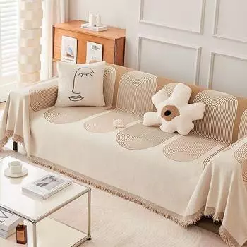 Ins высококачественный современный чехол для дивана с геометрическим рисунком, синельное полотенце для дивана, нецарапающийся чехол для дивана, универсальный чехол для четырех сезонов 180*130cm