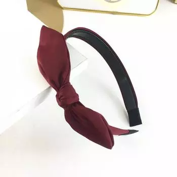 Ins Женский и Девичий Боковой Сатиновый Бант Заколка Нескользящий Зубчатый Пластиковый Обруч Модный Женский Вечерний Шоппинг Аксессуар для Волос
