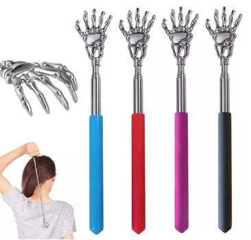 insdidi 4 Цвета Назад Выдвижная Досягаемость Зуд Назад Назад Спина или Корпус Изготовлены Из Нержавеющей Связи для Стареющего Дневной Набор, Рука Внука, Телескопический, Ручной,