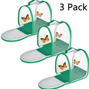 Insect and Butterfly Habitat Cage, nsect Mesh Cage for Kids/Child/Toddler Catching Crickets/Firefly/Ladybird for Outdoor Garden 1pc