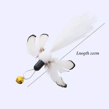 Insect Shape Cat Teaser Stick Replacement Toy Interactive Pet Feather Toys for Cats Gotas Kedi Sphynx mascotas Tease Accessories As the pictures