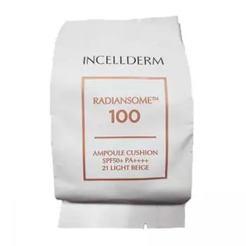 Inselderm Radiant Som 100 Ampoule Cushion/Refill/Основной продукт/Выбор 1 SPF50+ PA++++, Refill-No. 21 Свет..., 1 шт.